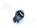 Drukknop (aan/uit)  rond 12mm Blauw